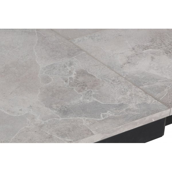 Table à manger Silva 120-187 x 74 cm - Vison/noir Table à manger Silva 120-187 x 74 cm - Vison/noir