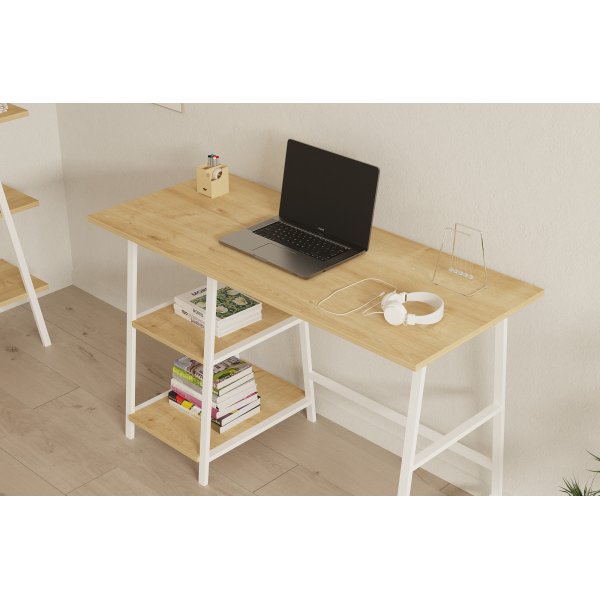 Bibliothque Good - Chne saphir/blanc