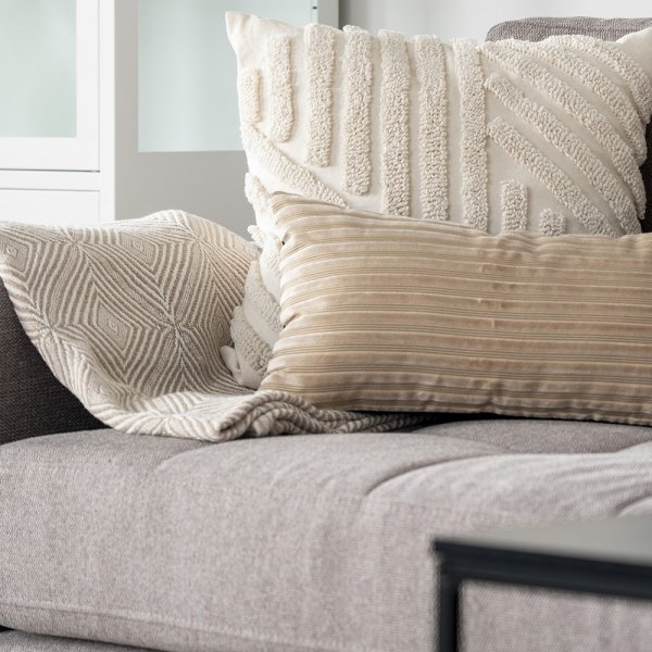 Plaid Cort Blanc ivoire/Beige 130 x 160 cm Design B