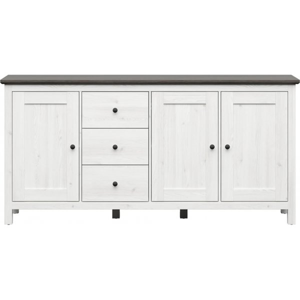 Hesen skänk 199 cm - Vit/svart Hesen skänk 199 cm - Vit/svart