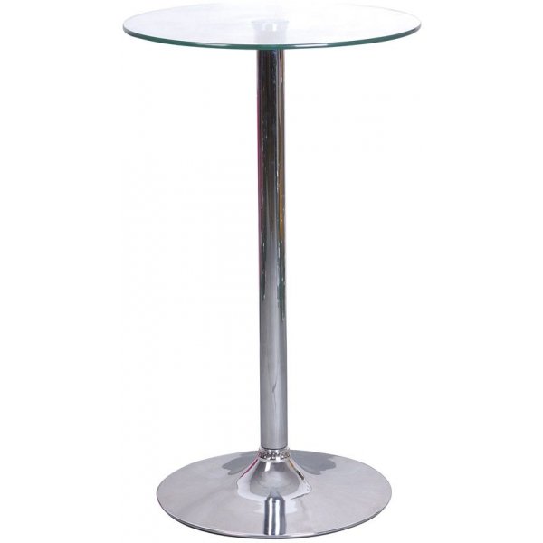 Brookfield runt barbord - Krom / Glas