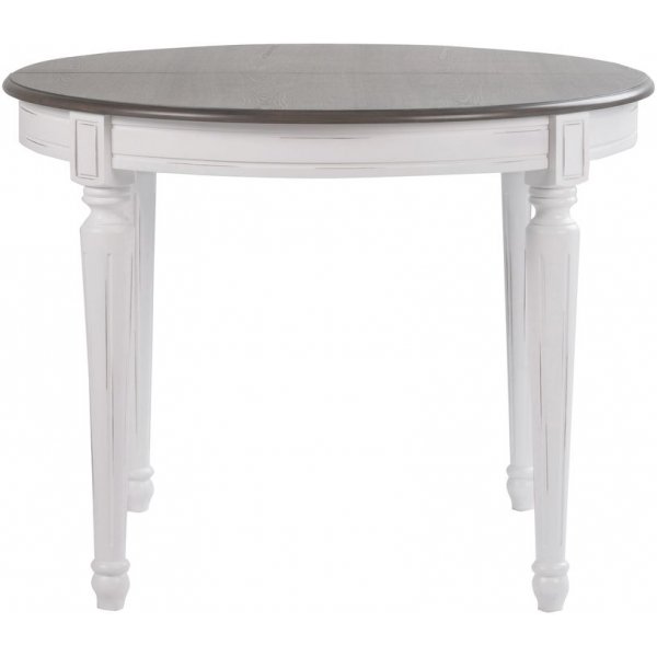 Viktor matbord runt 105 cm - Gr/vit