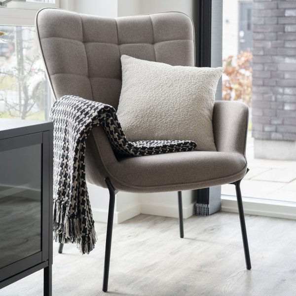 Side pld Svart/Beige 130 x 180 cm