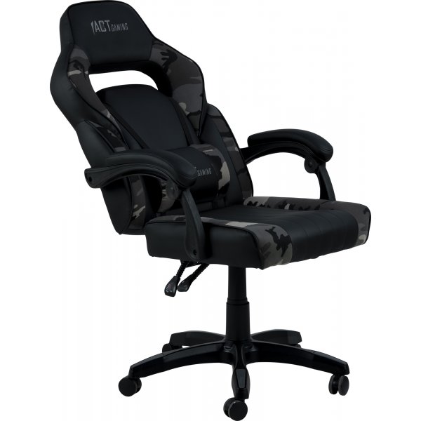 Chaise de bureau / chaise de jeu Canyon - PU noir/gris