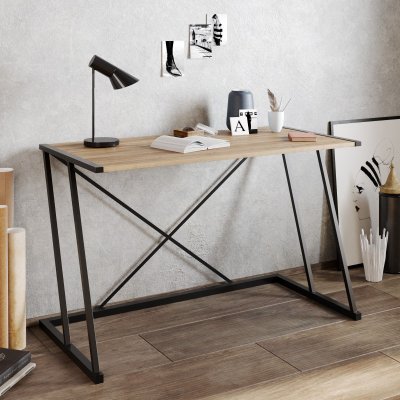 Anemon skrivbord 120x60 cm - Valnöt/svart