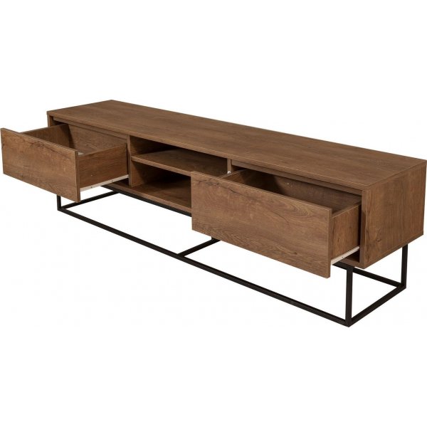 Rodez TV-bänk 180 cm - Valnöt/svart Rodez TV-bänk 180 cm - Valnöt/svart