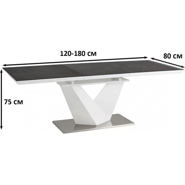 Taylor matbord 80x120-180 cm - Grå Taylor matbord 80x120-180 cm - Grå