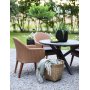 Matgrupp Mercury: Scottsdale runt bord i Shabby Chic gr inklusive 4 st Valetta ftljer i naturfrgad konstrotting