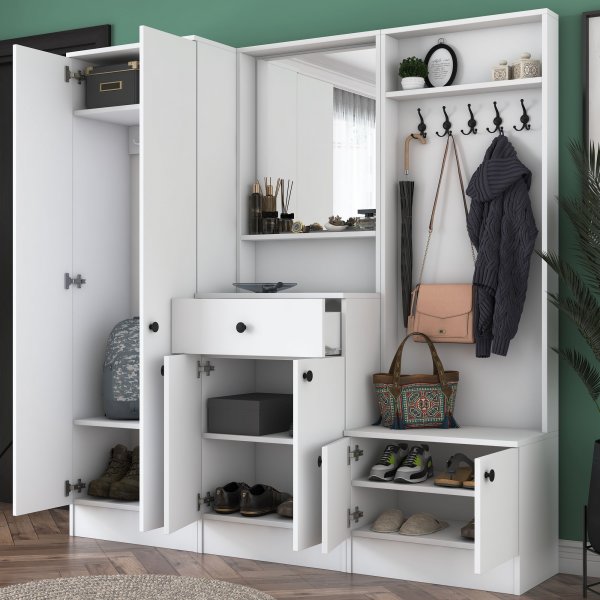 Mendy hallmöbel - Vit Mendy hallmöbel - Vit