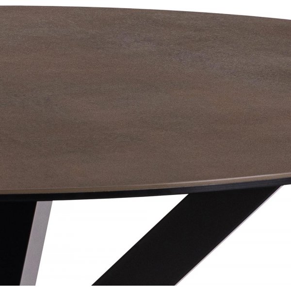 Heaven matbord 119 cm - Brun/matt svart