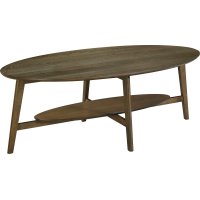 Bridge ovalt soffbord med hylla 140 cm - Valnöt Bridge ovalt soffbord med hylla 140 cm - Valnöt