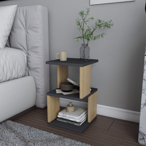 Chevet Carter - Anthracite/chêne Chevet Carter - Anthracite/chêne