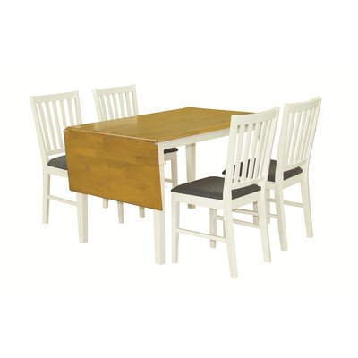 minne matgrupp - Bord inklusive 4 st stolar - Vit/ek