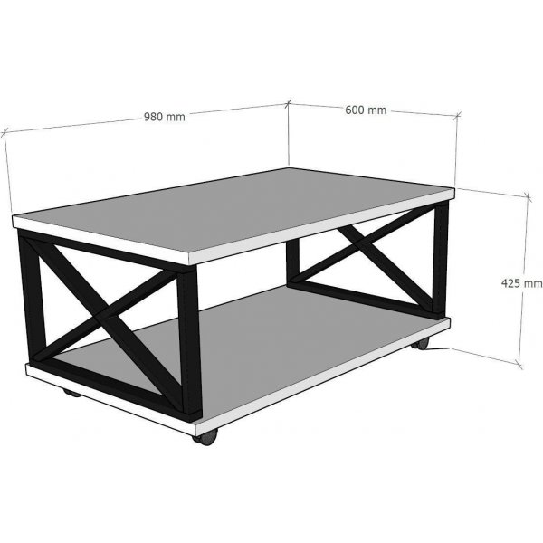 Table basse Yuso 98 x 60 cm - Noyer Table basse Yuso 98 x 60 cm - Noyer