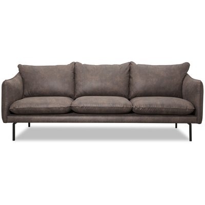 Bjrndal 3-sits soffa - Mrkbrunt ecolder + Flckborttagare fr mbler