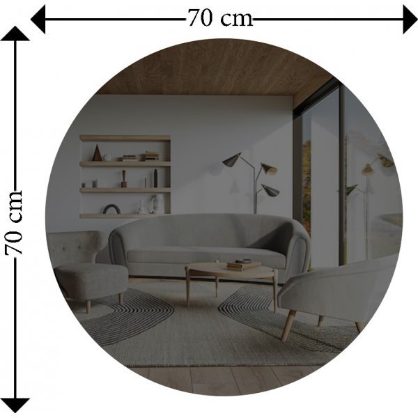 Onea\\\'s spiegel - Donkergrijs/zilver