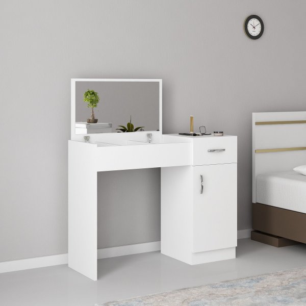 Inci sminkbord 74,2 x 37,6 cm - Vit