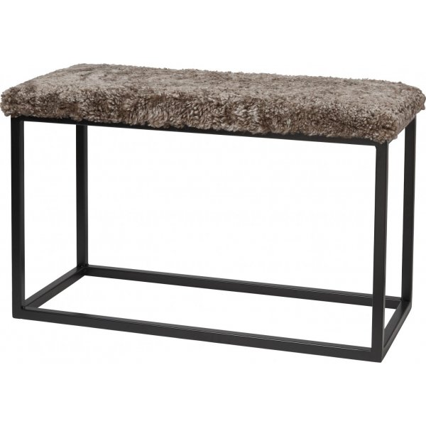Palle sittbnk Ljusbrun/svart - 80 x 35 x 50 cm
