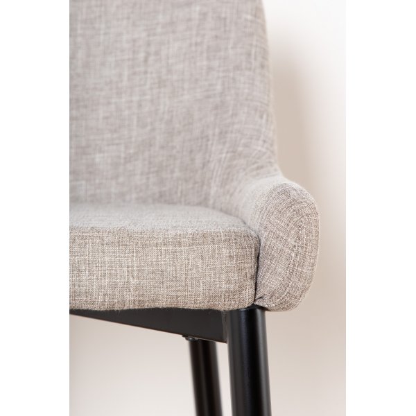 Tabouret de bar en tissu beige hauteur d'assise 74 cm Tabouret de bar en tissu beige hauteur d'assise 74 cm