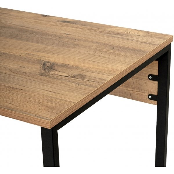 Twin skrivbord - Furu/svart