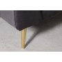 Tiffany 3-sits chesterfield i gr sammet / Mssing