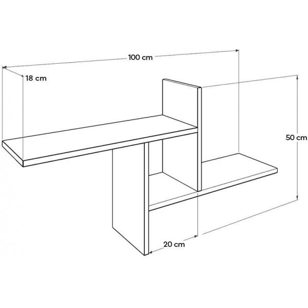 Rafa vägghylla 4 - Ek Rafa vägghylla 4 - Ek