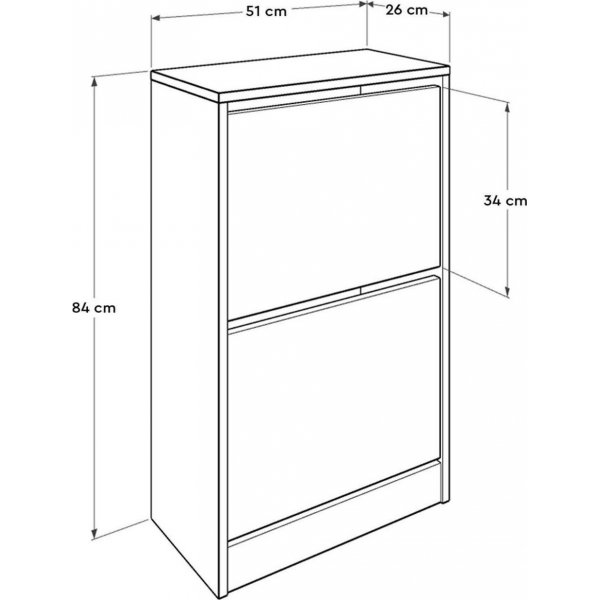 Shock schoenenkast 2 - Wit