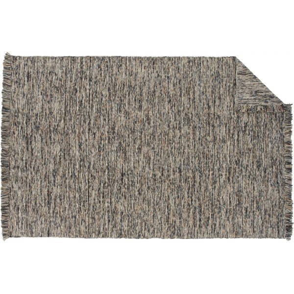 Tapis en laine tissé à plat Dante - Gris/noir Tapis en laine tissé à plat Dante - Gris/noir