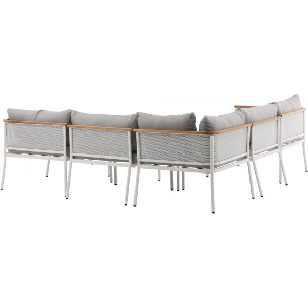 Groupe lounge Nettan - Blanc/gris clair Groupe lounge Nettan - Blanc/gris clair