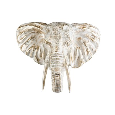 Vggdekoration Elefant - Vit/guld