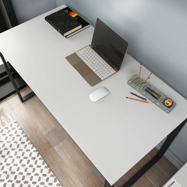 Bureau Layton 120 x 60 cm - Noir/blanc Bureau Layton 120 x 60 cm - Noir/blanc