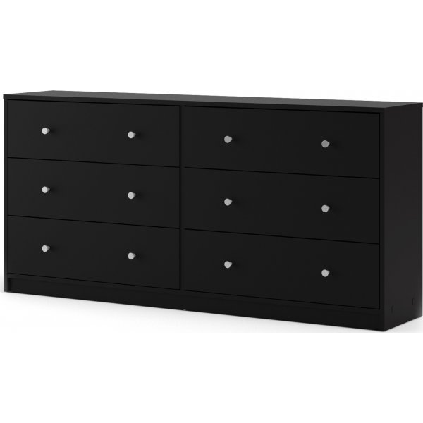 May zwarte ladekast met 6 lades May zwarte ladekast met 6 lades