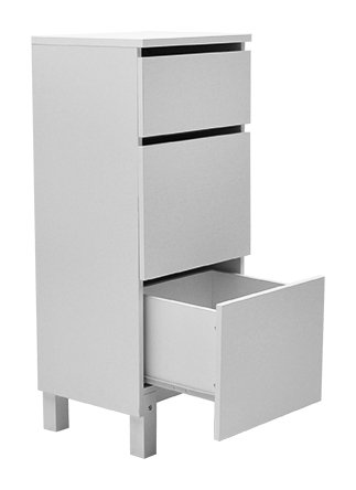 Box byr 3 ldor - Vit