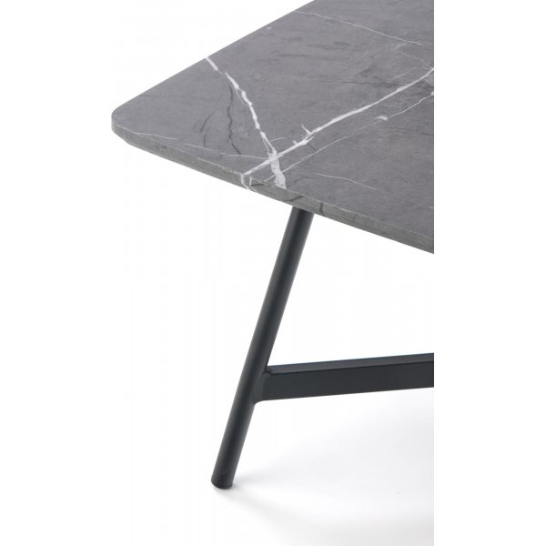 Estense soffbord 75 x 75 cm - Grå marmor/svart Estense soffbord 75 x 75 cm - Grå marmor/svart