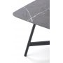 Estense soffbord 75 x 75 cm - Gr marmor/svart