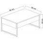 Lux soffbord 90 x 60 cm - Travertin/guld