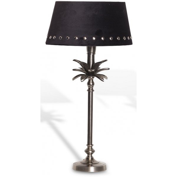 Palmblad Bordslampa 39 cm - Old Silver