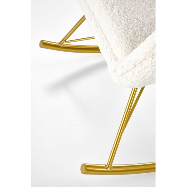 Chaise  bascule Doro - Blanc crme/or