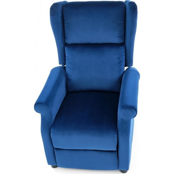 Fauteuil inclinable en tissu bleu Fauteuil inclinable en tissu bleu