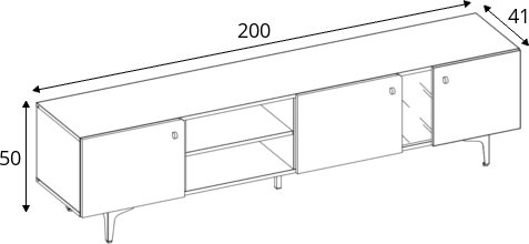 Banc multimédia Colors 200 cm - Bleu Banc multimédia Colors 200 cm - Bleu
