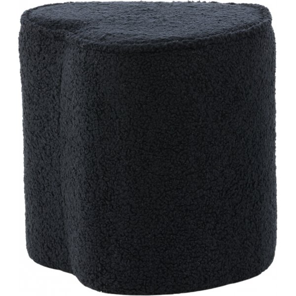 Heart sittpuff - Svart teddy Heart sittpuff - Svart teddy