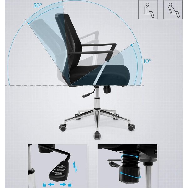 Chaise de bureau Hobart - Noir Chaise de bureau Hobart - Noir