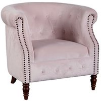 Chesterfield Clubfåtölj Sir Nelson - Rosa Sammet Chesterfield Clubfåtölj Sir Nelson - Rosa Sammet