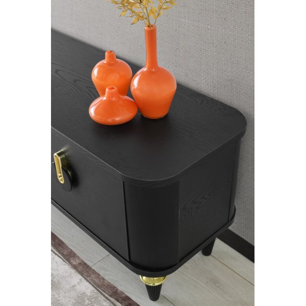 Meuble TV Royal - Noir/or Meuble TV Royal - Noir/or