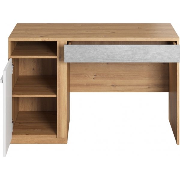 Bureau Plano - Chne Nash/blanc/gris