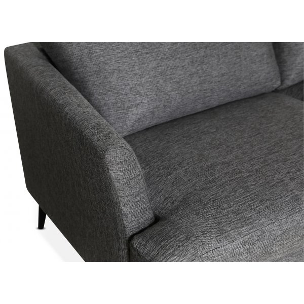 Canapé week-end avec bout ouvert à droite - Gris (tissu) Canapé week-end avec bout ouvert à droite - Gris (tissu)