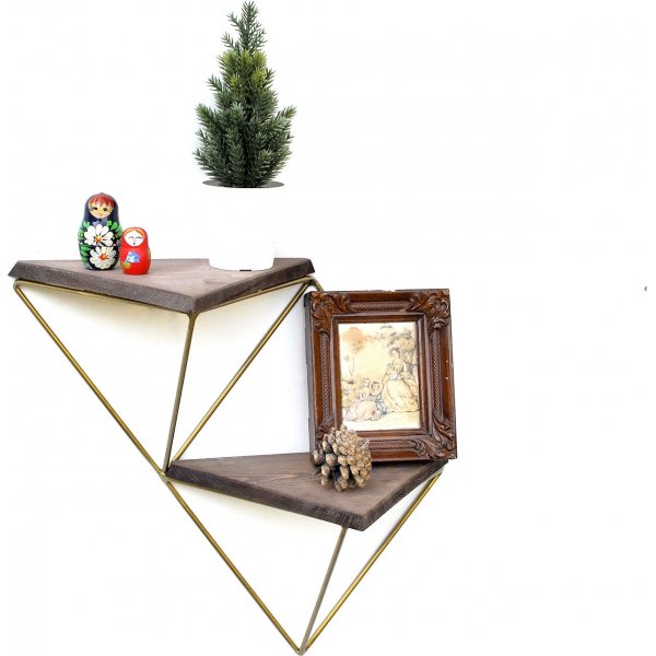 Walter wandplank 75 - Walnoot/goud