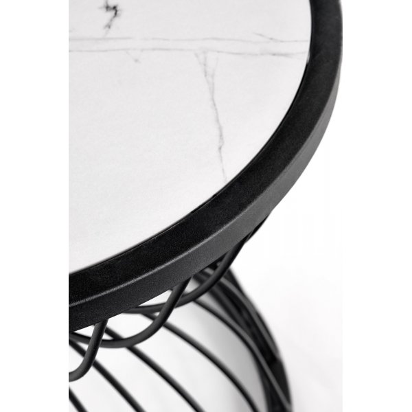 Rudyard salontafel Ø50 cm - Wit/zwart Rudyard salontafel Ø50 cm - Wit/zwart