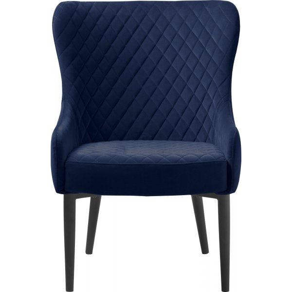 Fauteuil Baldor Lounge en velours bleu Fauteuil Baldor Lounge en velours bleu