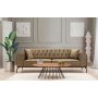 Siesta Capitone 3-sits soffa - Brun